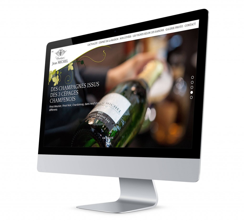 Site Internet champagne Jean Michel